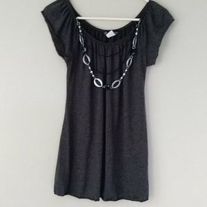 Due Time Maternity Silver Chain Top Small